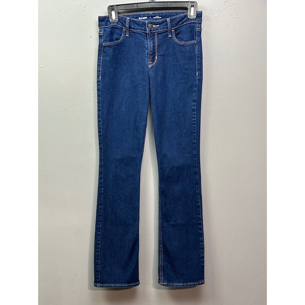 Old Navy Jeans Women 2 Blue Wow Boot-Cut Mid-Rise Dark Wash Stretch Denim